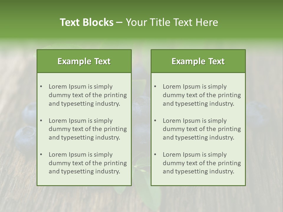 Forest Bilberry Jam Bilberries PowerPoint Template