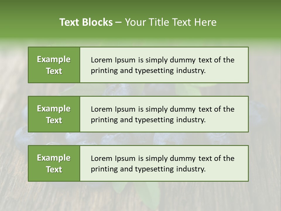 Forest Bilberry Jam Bilberries PowerPoint Template