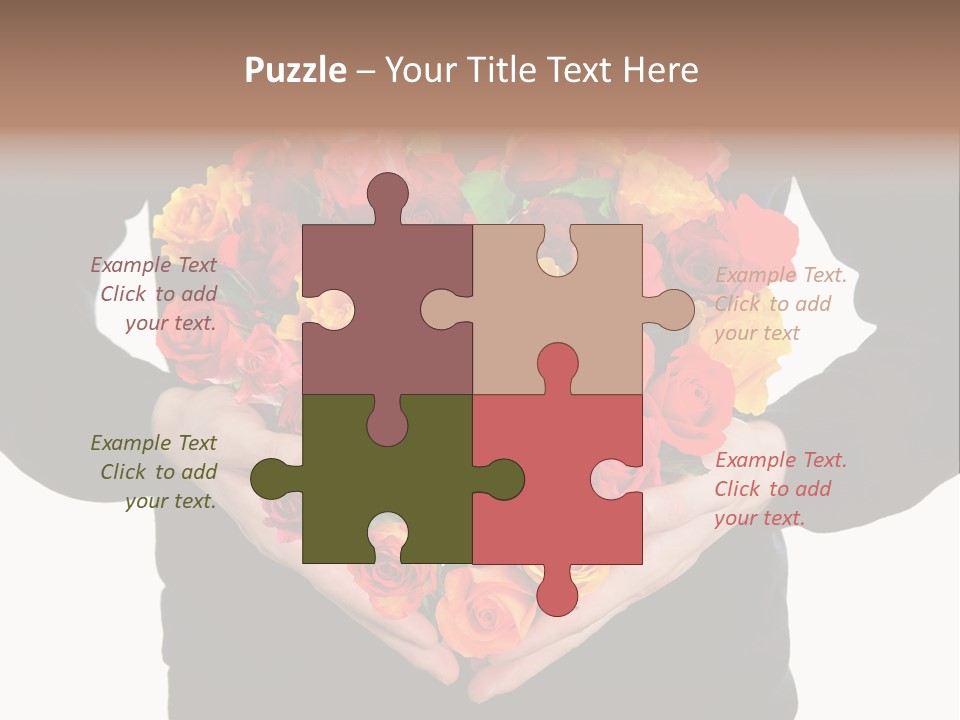 Heart Wedding Male PowerPoint Template