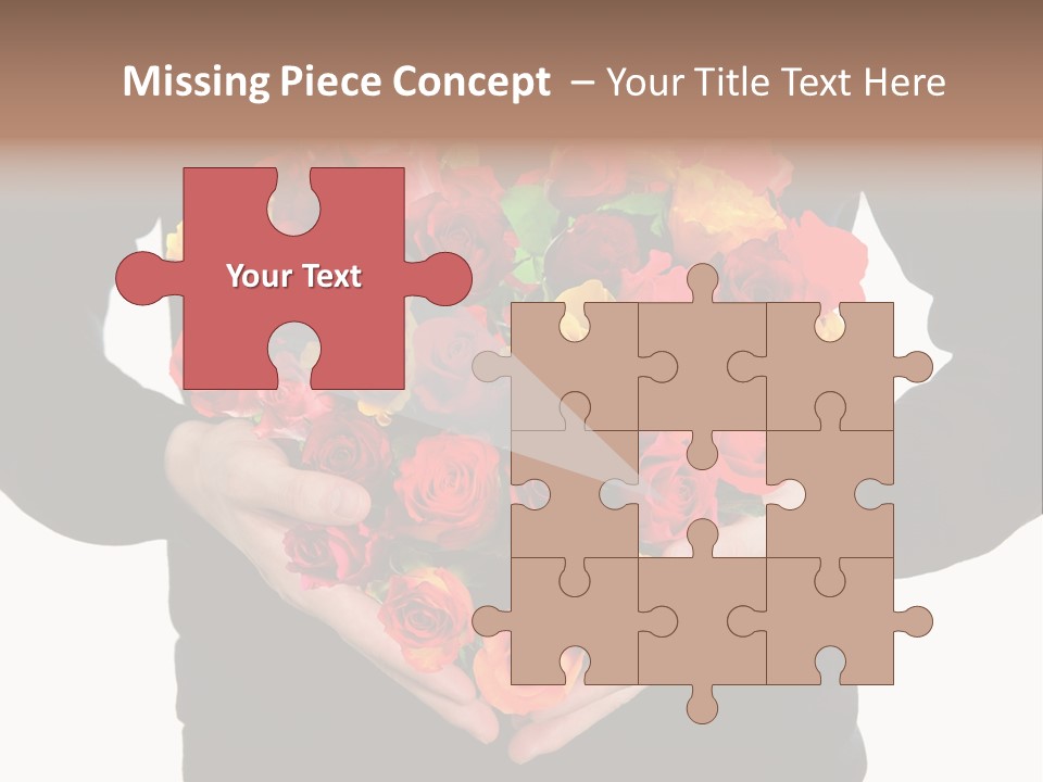 Heart Wedding Male PowerPoint Template