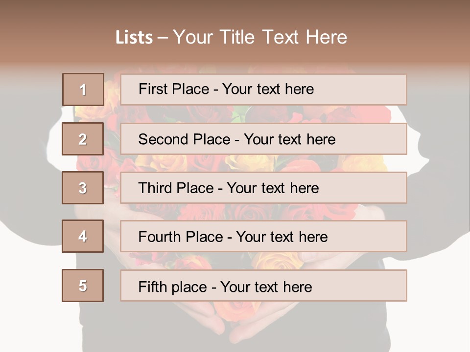 Heart Wedding Male PowerPoint Template