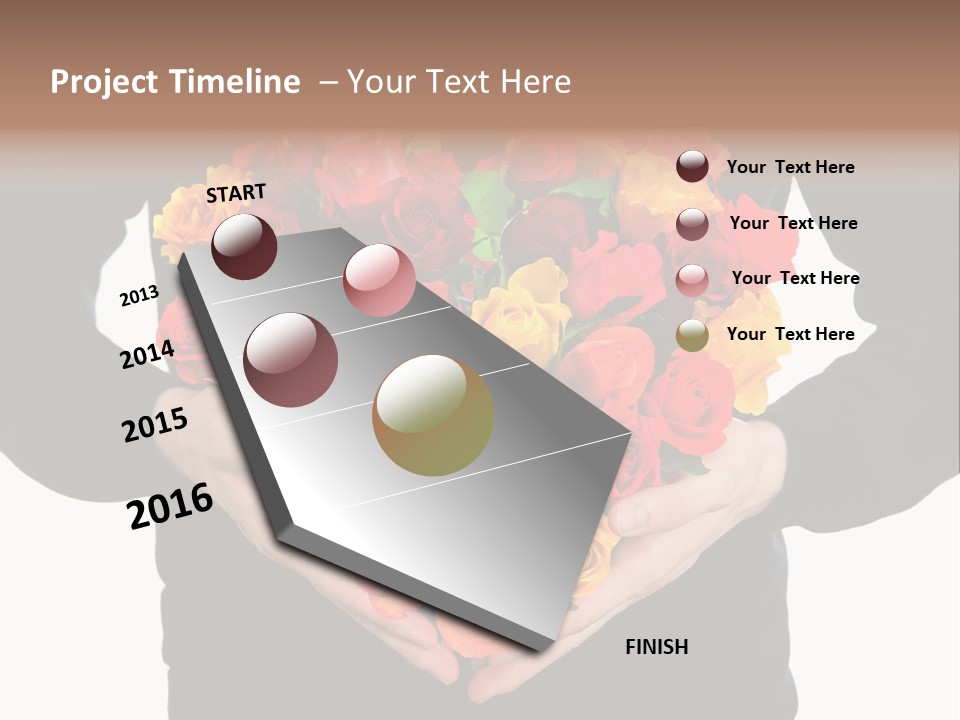 Heart Wedding Male PowerPoint Template