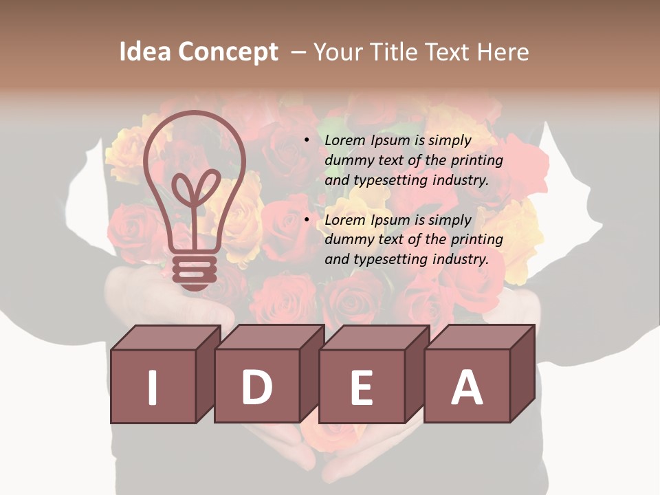 Heart Wedding Male PowerPoint Template