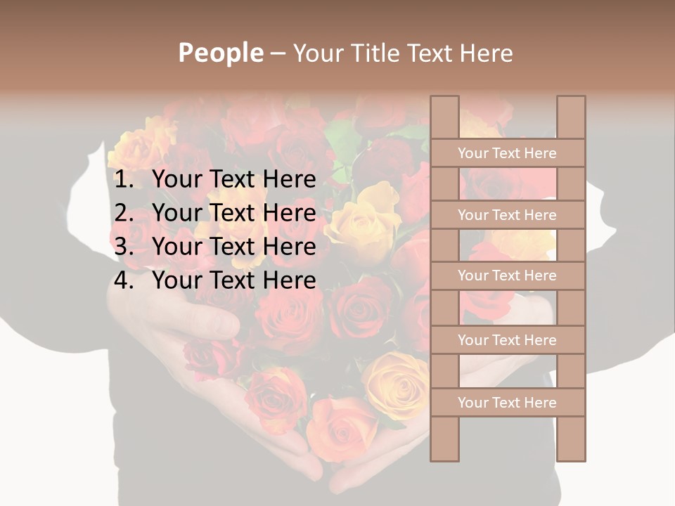 Heart Wedding Male PowerPoint Template