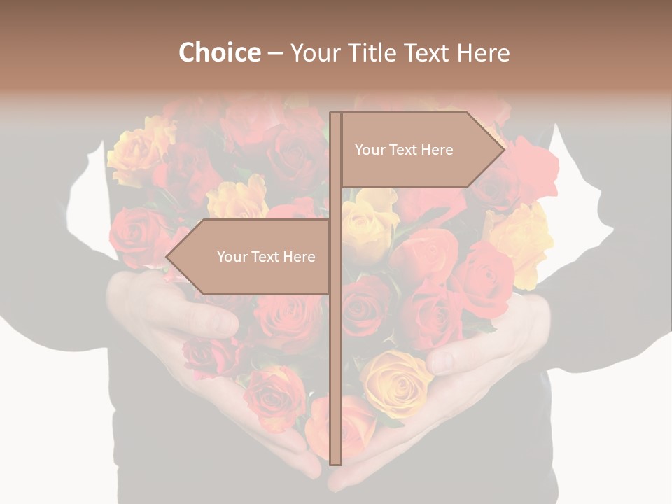 Heart Wedding Male PowerPoint Template