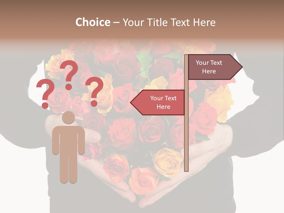 Heart Wedding Male PowerPoint Template