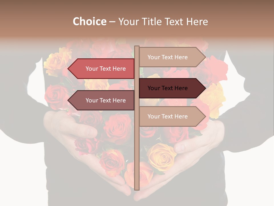 Heart Wedding Male PowerPoint Template