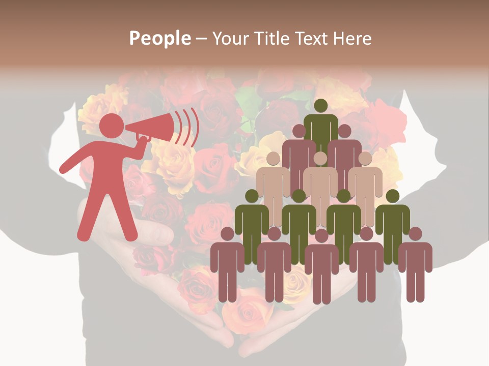 Heart Wedding Male PowerPoint Template