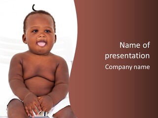 Afro American Beautiful Kid PowerPoint Template