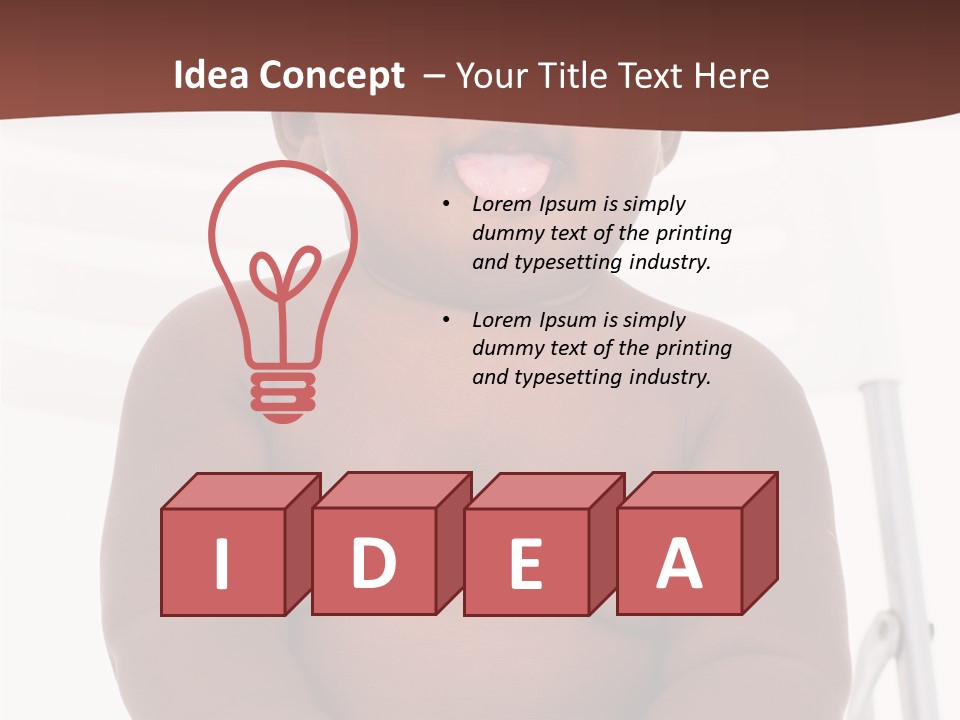 Afro American Beautiful Kid PowerPoint Template