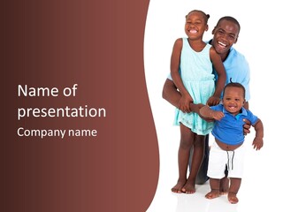 Boy African American Together PowerPoint Template