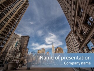 Empire State Outside Tourism PowerPoint Template