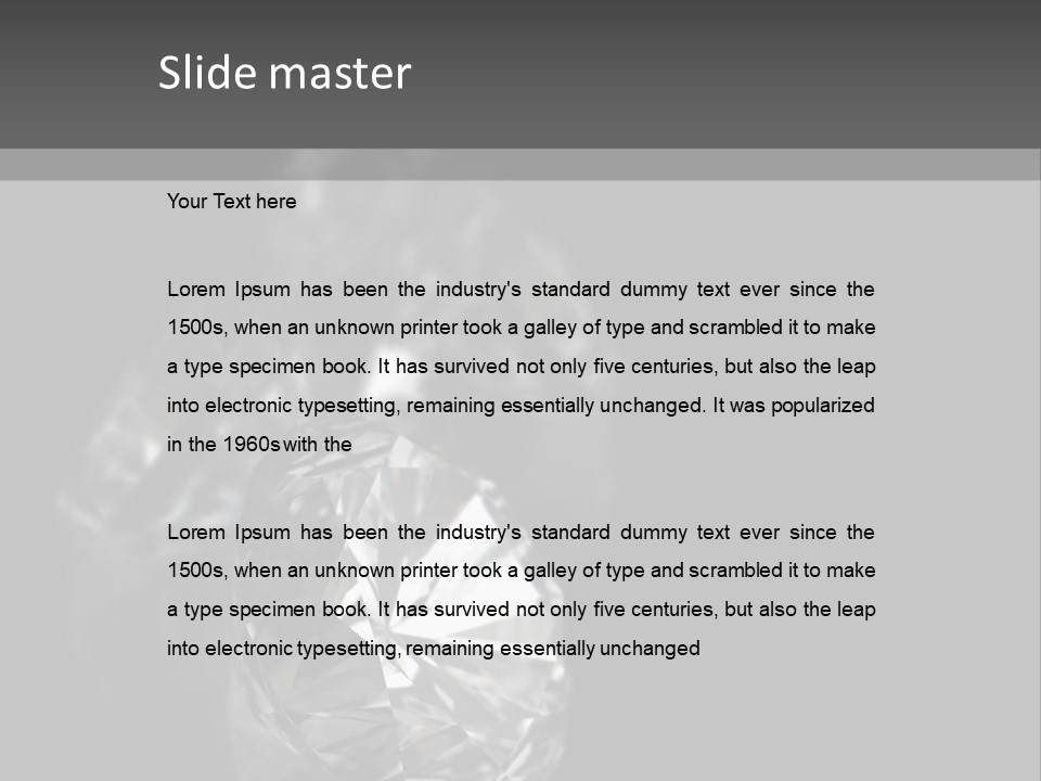 Crystal Millionaire Industry PowerPoint Template