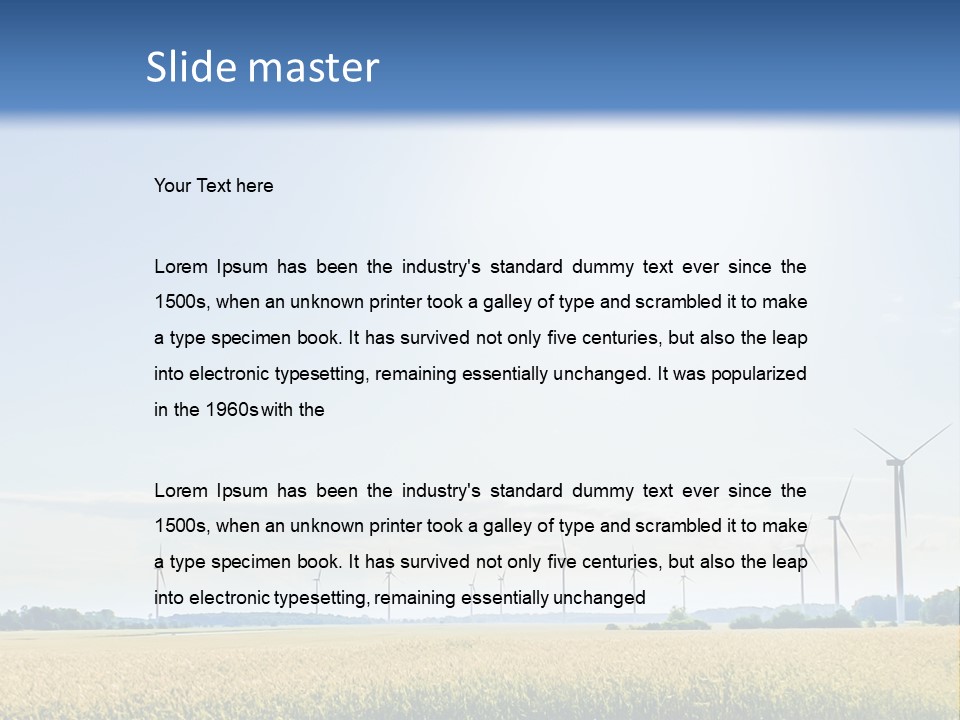 Electricity Alternative Renewable PowerPoint Template