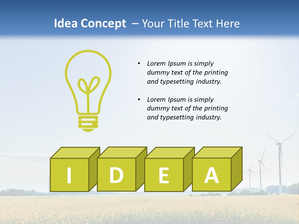 Electricity Alternative Renewable PowerPoint Template