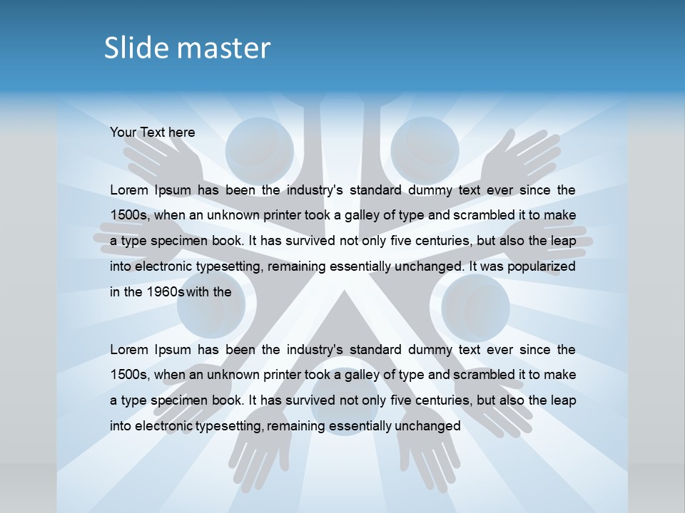 Beam Hands Five PowerPoint Template