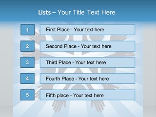 Beam Hands Five PowerPoint Template
