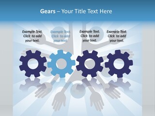 Beam Hands Five PowerPoint Template