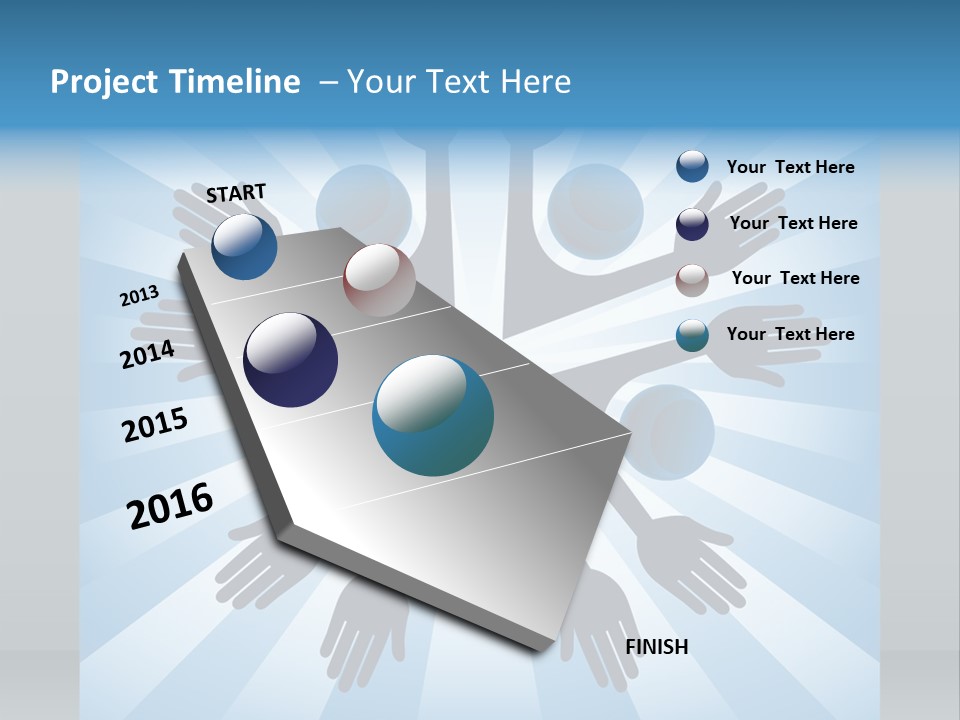 Beam Hands Five PowerPoint Template
