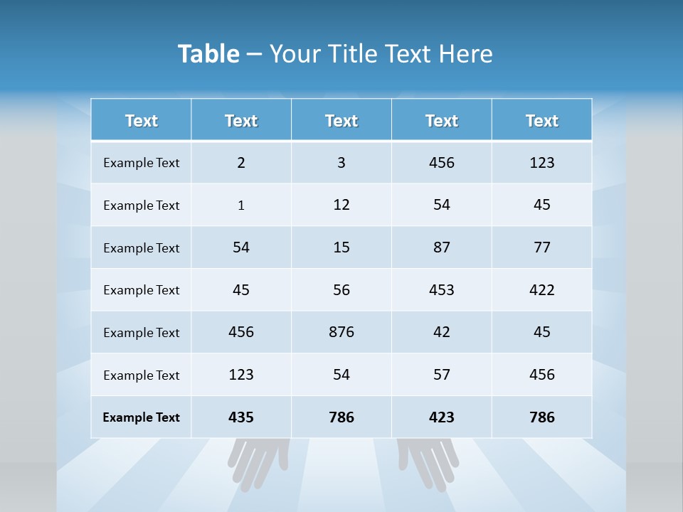 Beam Hands Five PowerPoint Template
