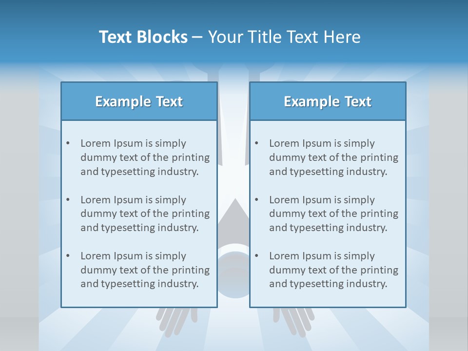 Beam Hands Five PowerPoint Template
