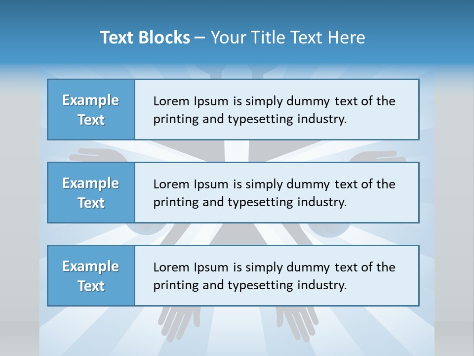 Beam Hands Five PowerPoint Template