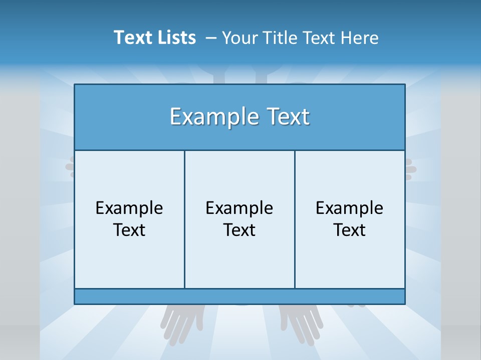 Beam Hands Five PowerPoint Template