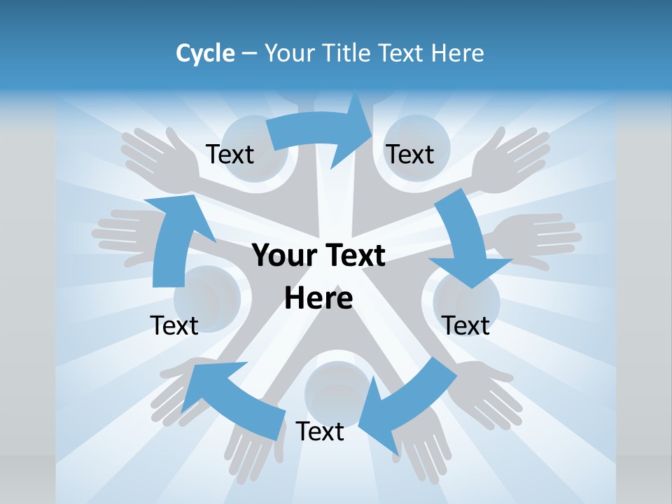 Beam Hands Five PowerPoint Template