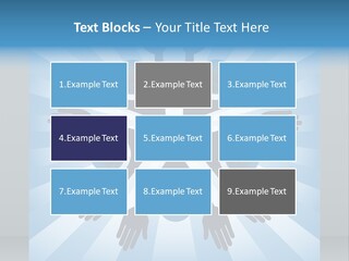 Beam Hands Five PowerPoint Template