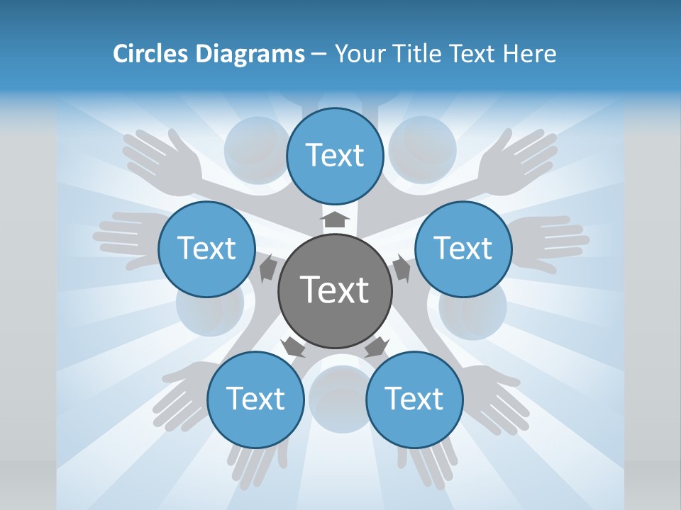 Beam Hands Five PowerPoint Template