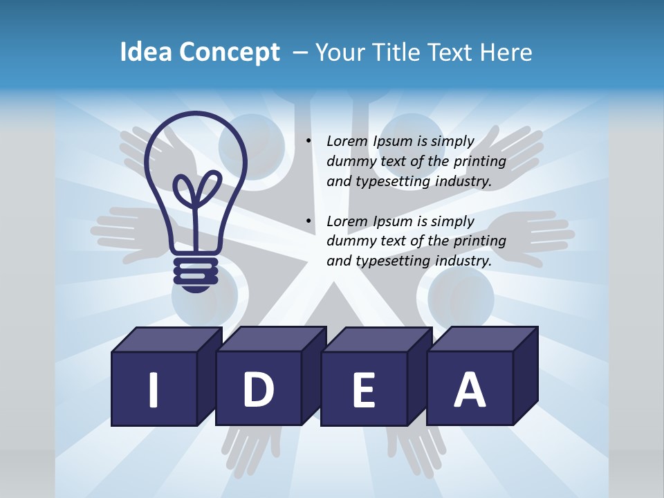 Beam Hands Five PowerPoint Template