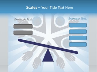 Beam Hands Five PowerPoint Template