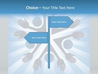 Beam Hands Five PowerPoint Template