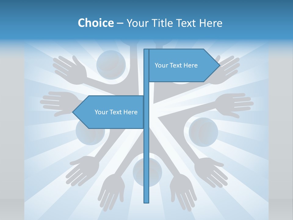 Beam Hands Five PowerPoint Template
