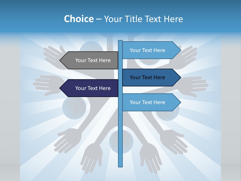 Beam Hands Five PowerPoint Template