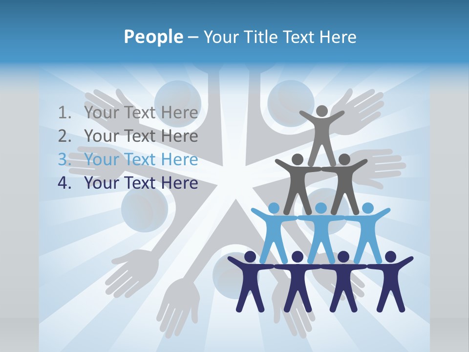 Beam Hands Five PowerPoint Template
