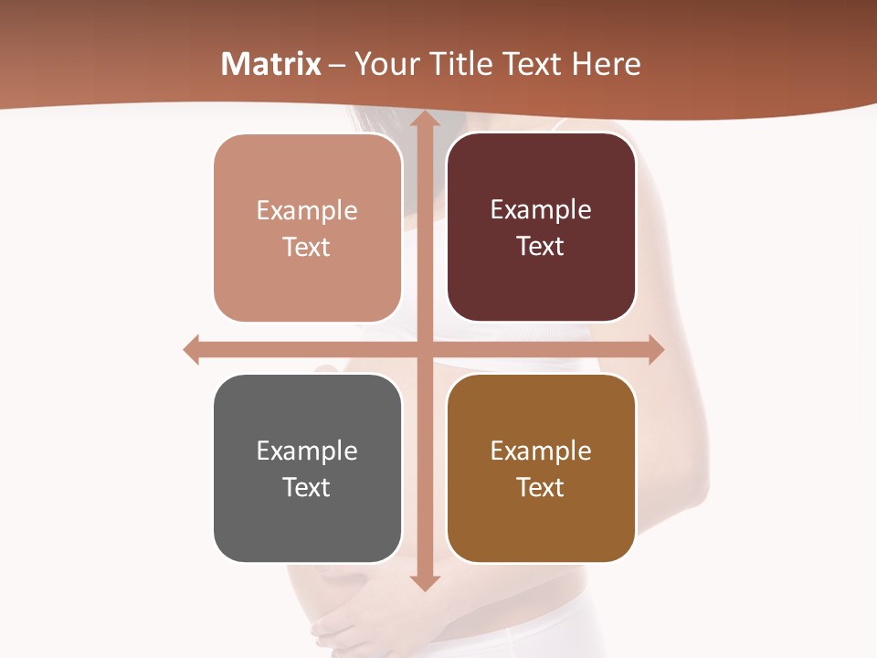 A Pregnant Woman In A White Top And Shorts PowerPoint Template