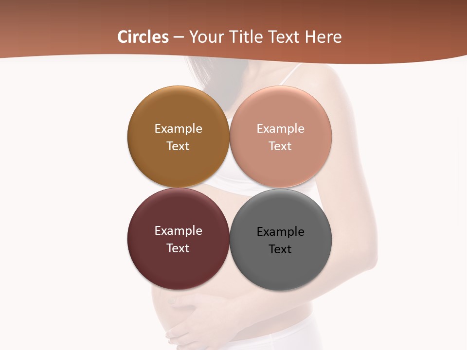 A Pregnant Woman In A White Top And Shorts PowerPoint Template