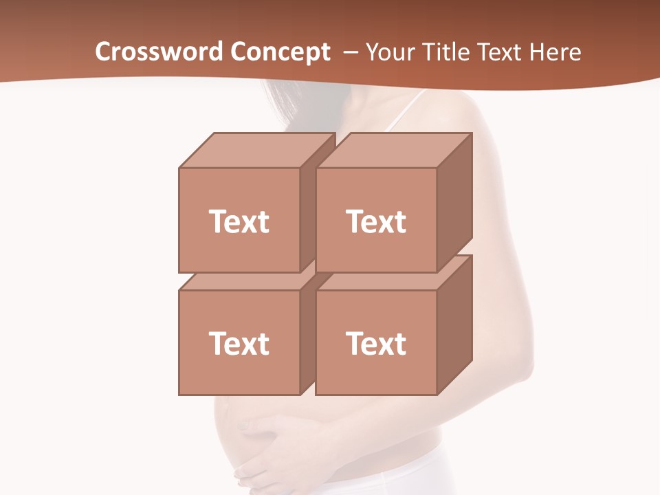 A Pregnant Woman In A White Top And Shorts PowerPoint Template