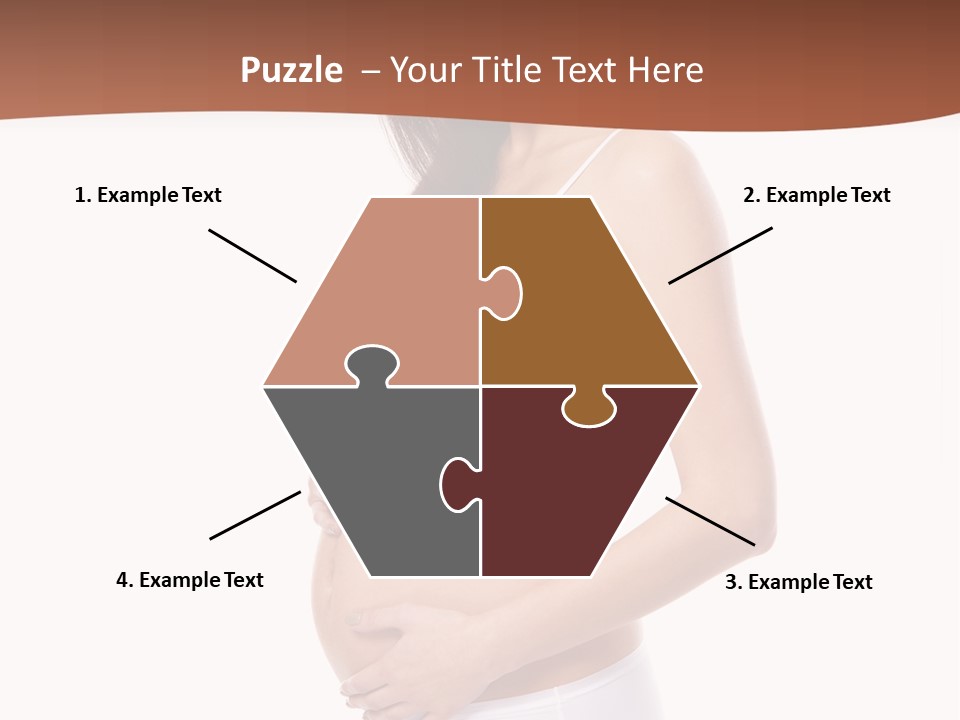 A Pregnant Woman In A White Top And Shorts PowerPoint Template