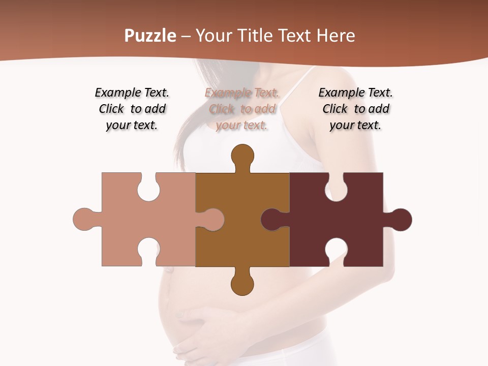 A Pregnant Woman In A White Top And Shorts PowerPoint Template