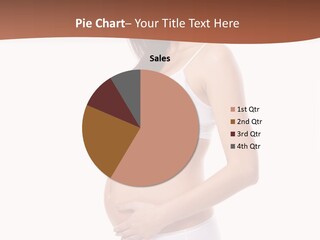 A Pregnant Woman In A White Top And Shorts PowerPoint Template