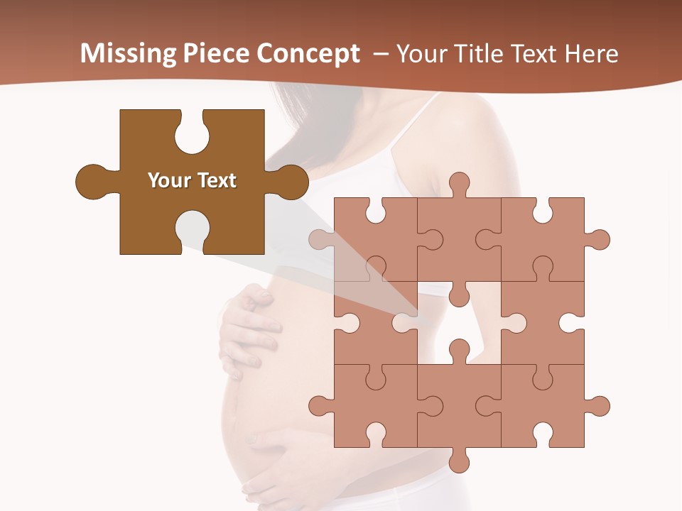 A Pregnant Woman In A White Top And Shorts PowerPoint Template