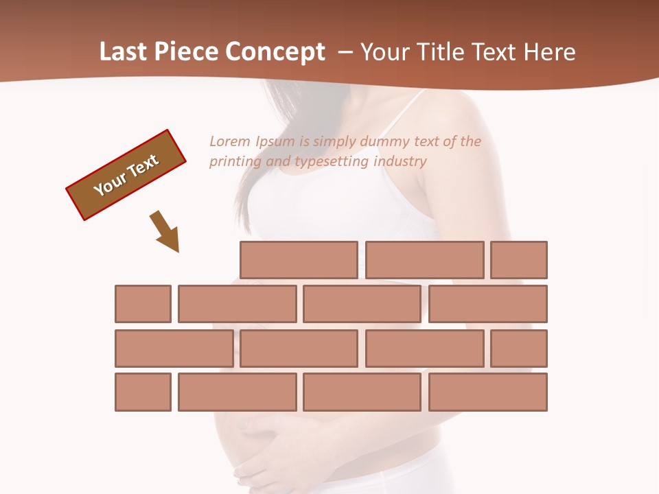 A Pregnant Woman In A White Top And Shorts PowerPoint Template