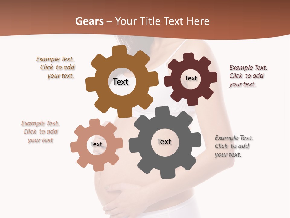 A Pregnant Woman In A White Top And Shorts PowerPoint Template