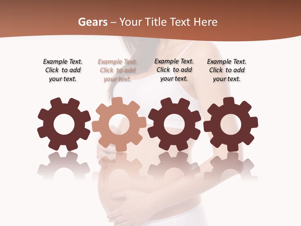 A Pregnant Woman In A White Top And Shorts PowerPoint Template