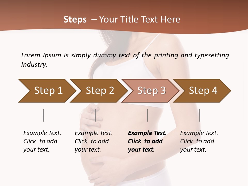 A Pregnant Woman In A White Top And Shorts PowerPoint Template