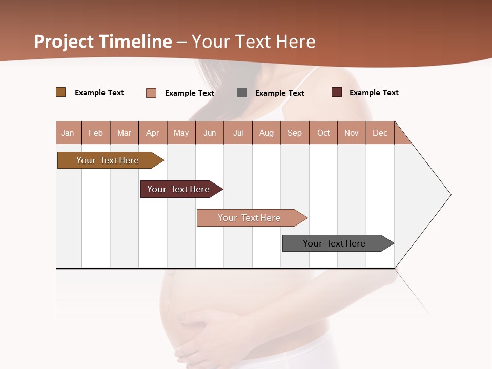 A Pregnant Woman In A White Top And Shorts PowerPoint Template