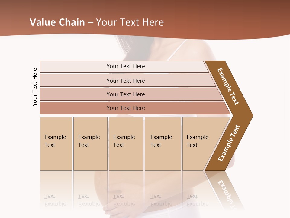 A Pregnant Woman In A White Top And Shorts PowerPoint Template