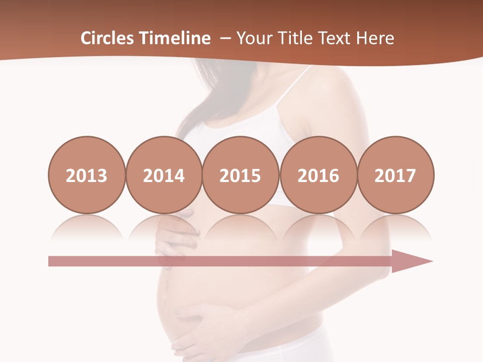 A Pregnant Woman In A White Top And Shorts PowerPoint Template